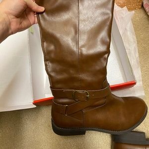 Knee high brown boots